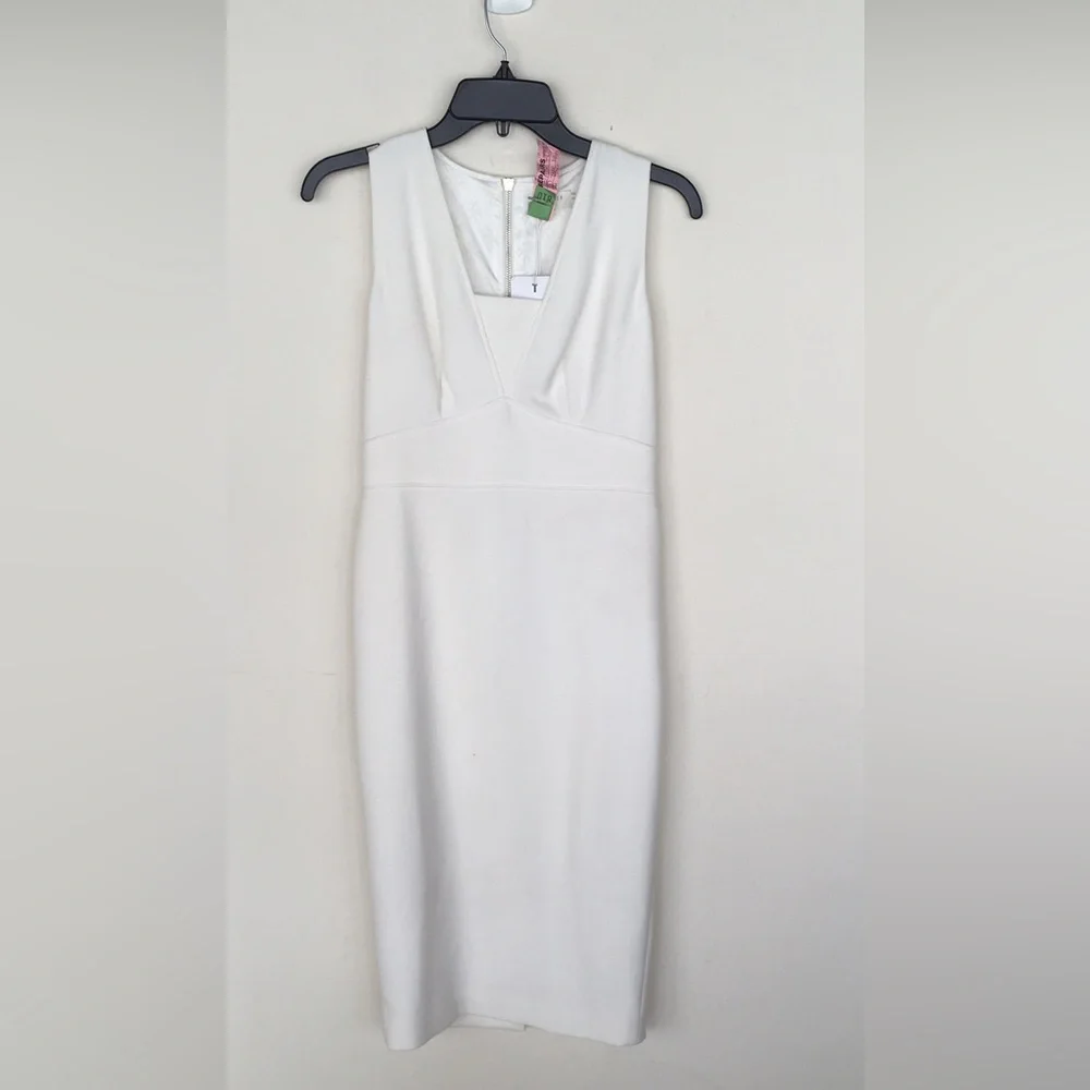 NWT Ted Baker Fitted White Dress - Picture 3 of 6